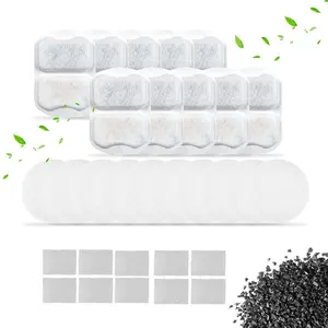 10/20set Large Dog Water Fountain Replacement Filters, Compatible with 7L/6L Stainless Steel Dog Fountain, Multi-Stage Filtration System