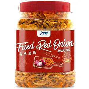 Jans Crispy Fried Red Onion - Garnishing, Seasoning, Topping - Large 8 oz