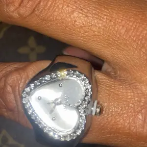 Heart Watch Ring Silver