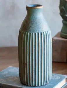 Green Cement Vase