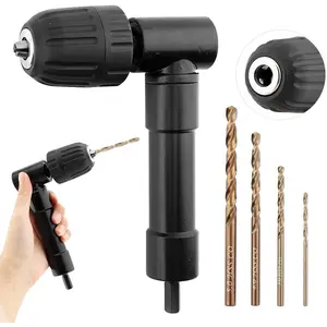 Right Angle Drill Attachment 90? Adapter - 0.8-10mm Keyless Chuck for Tight Corners, Fits Electric Drills,  Drivers & Screwdrivers -  for  Repairs & Metalworking