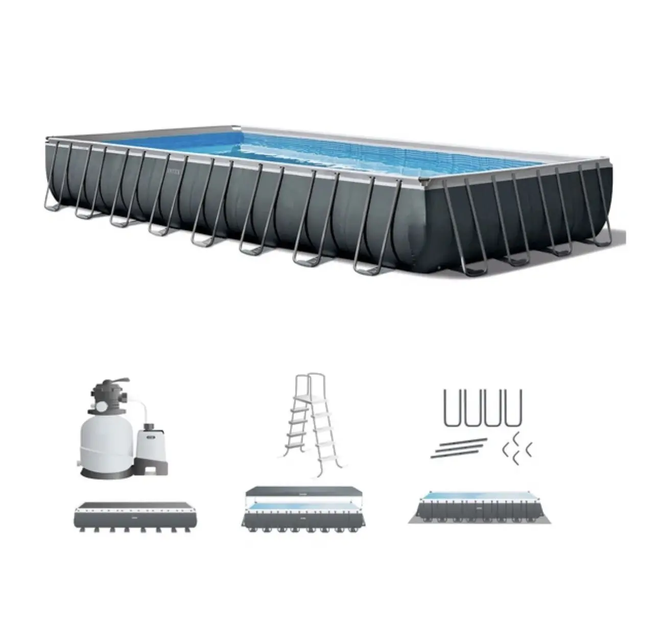 Intex 32ft x 16ft x 52in Ultra XTR Frame Swimming Pool with Pump