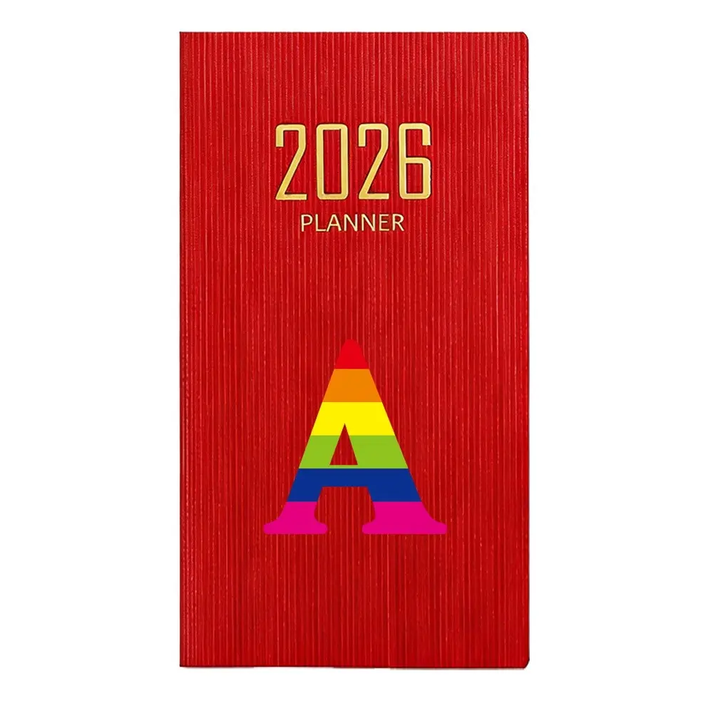 Creative PU Cover 2026 Notebook Planner, A6 Size Slim Weekly Planner, Office Meeting Recording, Fitness Weeks Plan, Study Time Management Book