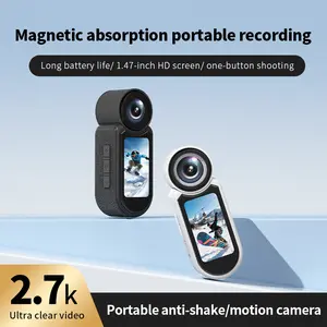 Magnetic POV Camera 4K Thumb Action with 360° Rotating Clip for Hands-Free Vlogging & Sports Lightweight Portable for Outdoor Activities Wireless Wearable Body Cam Compact