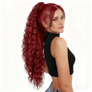 Ponytail Extension 28Inch Claw Clip Ponytail Extensions Wavy Ponytail Hair Extension for Women Fluffy Natural Soft Synthetic Fiber Clip on Pony Tails Hairpiece for Daily Use ponytail claw clip