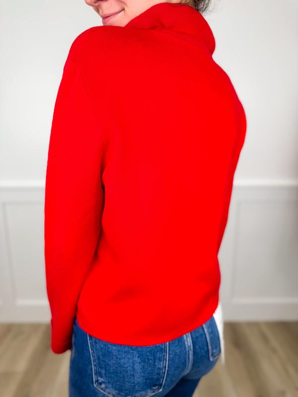 White Birch More Importantly Rayon Blend Long Sleeve Mom Cropped Button Up Sweater Top - 2 colors!