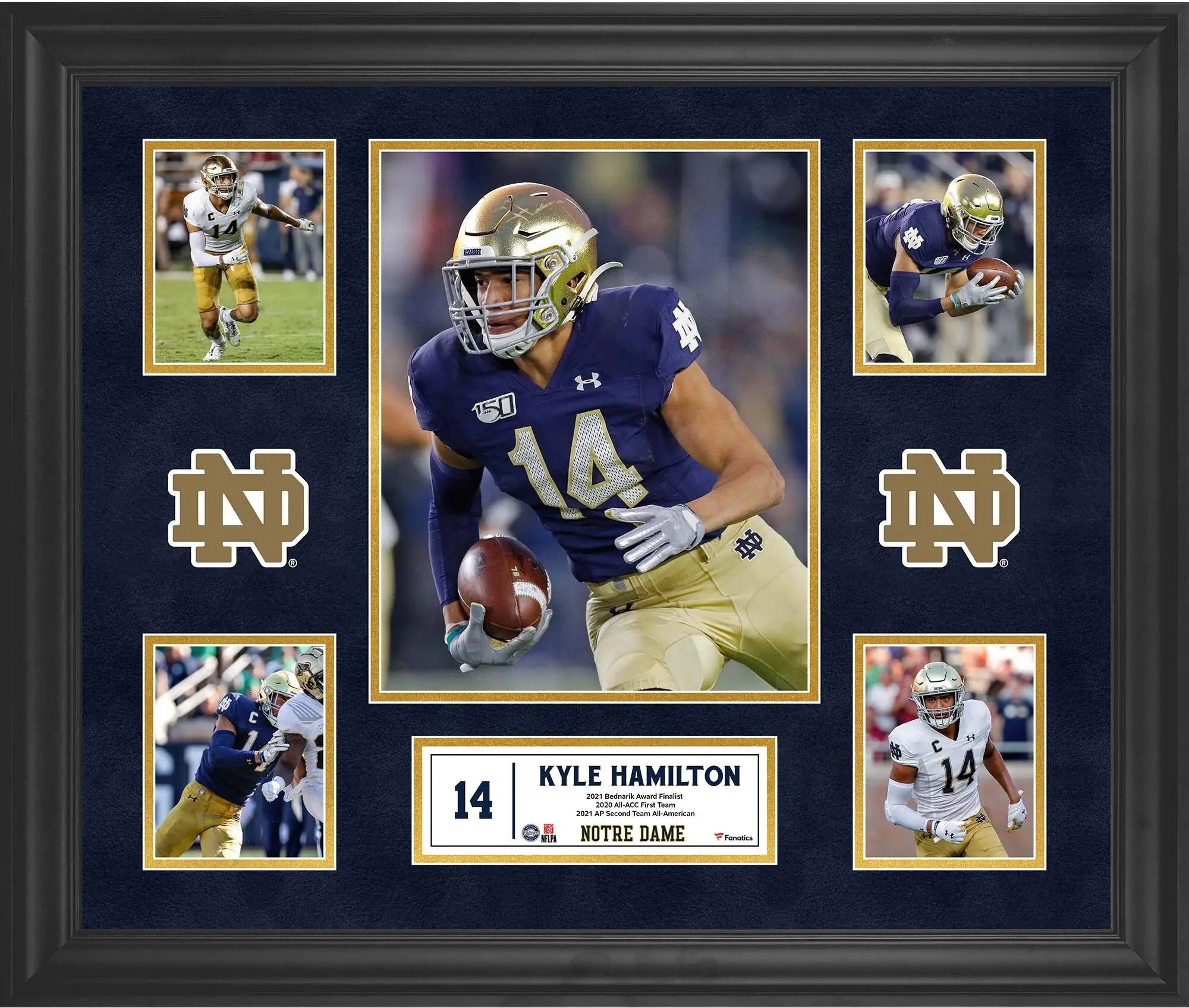 Kyle Hamilton Notre Dame Fighting Irish Framed 5-Photo Collage