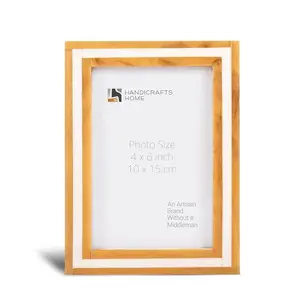 Handicraft Home Handmade Avant Amber Picture Frame Resin Inlay Orange & White in 3 sizes