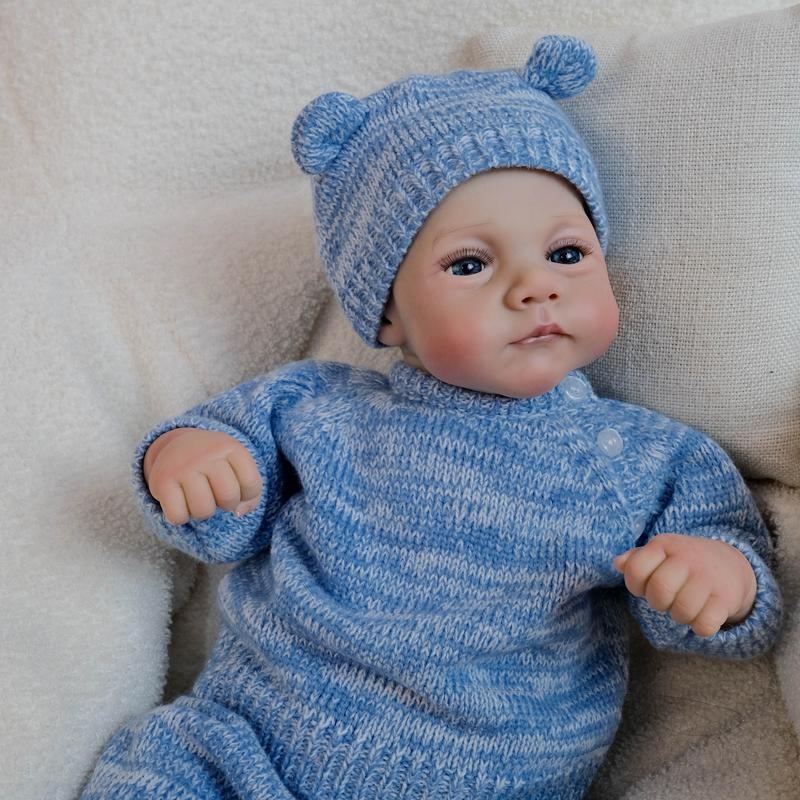 Realistic Reborn Baby Dolls 19Inch Newborn Dolls with Soft Cloth Body Sleeping Lifelike Reborn Baby Dolls Birthday Gift for Kids Age 3+