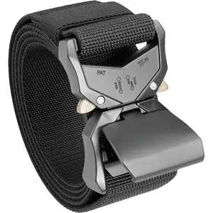 Tactical Belt, Military Hiking Rigger 1.5" Nylon Web Work Belt with Heavy Duty Quick Release Buckle