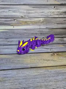3D Printed Articulated Cat Dragon | Flexible Fantasy Creature Toy | Cute Desk Pet or Collectible