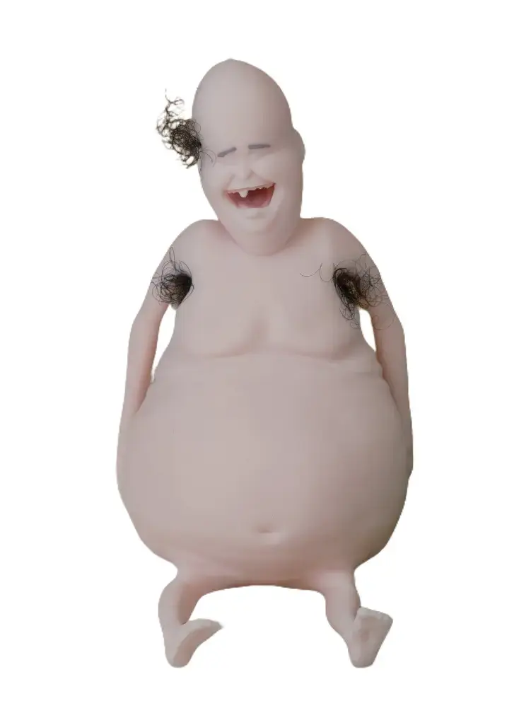 All Natural Hairy Rene Themugly Doll - Squishy and Deformable Funny Toy for Stress Relief! Perfect for Kids & Adults for Instant Smiles. Soft Squishy Silicone Anxiety Squishies