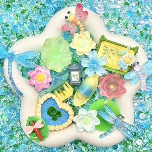 Dragonfly Serenity - Live Mix- Mixed Craft Embellishment Pack for Journals & DIY Crafts – Metal, Resin, Rhinestones & Artificial Flowers Assortment for Scrapbooking, Resin Art & Decoration