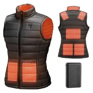 VEVOR Heated Vest, Men Electric Heating Vest with 16000 mAh Battery Pack, 8 Heating Zones Lightweight Rechargeable Winter-Vest with 3 Levels, for Outdoor Hiking Camping Fishing Skiing, Size LVEVOR Super Brand Day