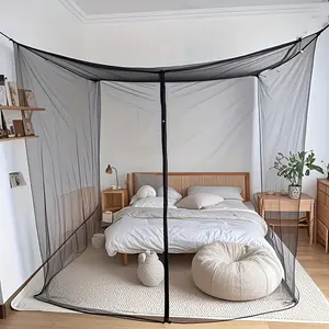 Large Camping Mosquito Net, Fine Mesh 15 Gauze, Square Curtain for Twin Bed, Camping, Bedding, Patio, Easy Installation