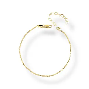 1.5mm Flat Disc Chain 18k Gold Filled Bracelet