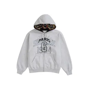 Supreme Men's MM6 Maison Margiela Zip Up Hooded Sweatshirt Ash Grey, from StockX