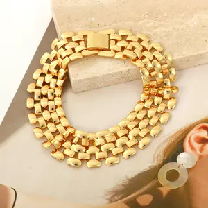 24K plated Hip Hop Ice Cuban Bracelet