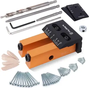 MulWark 2-in-1 Aluminum Pocket Hole Jig Kit with Adjustable Hole Pitch & 15° Drill Guides – Durable Joinery Tool unique christmas gift