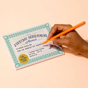Everyday Achievement Adult Award Paper Certificate Note Pad