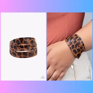 Hey GRRirl - Brown Leather Cuff Bracelet