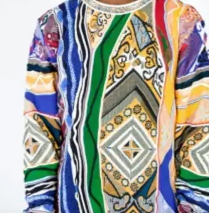 Original Biggie OG Coogi Sweater with Colorful Geometric Patterns and Unique Design