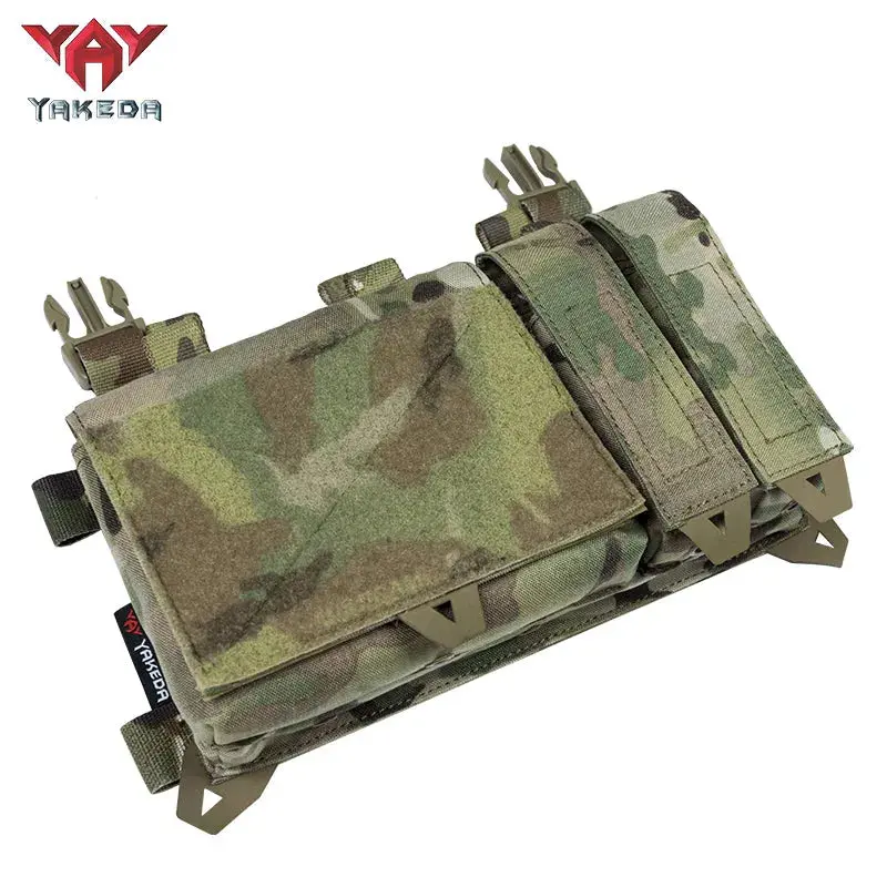 Tactical Vest Chest Rig, Unisex Nylon Construction for Hiking & Outdoor Sports with Triple Front Panel and Side Pouch, Tactical Vests, Chest Mount Vest, Synthetics