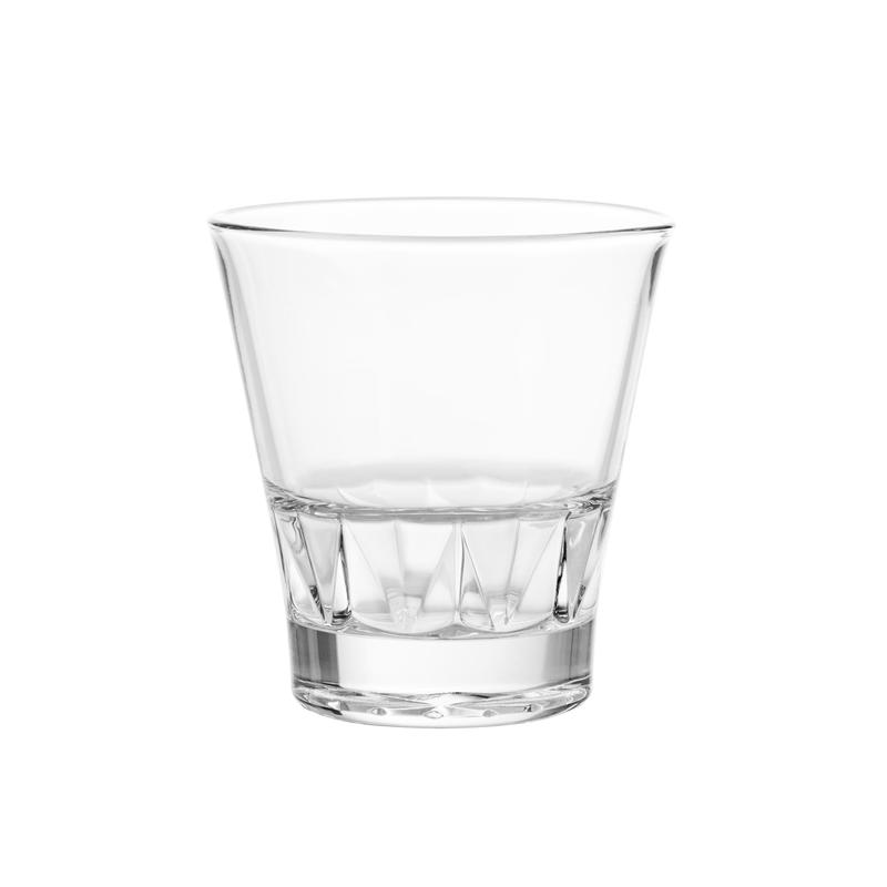 Libbey Bellevue Double Old Fashion Glass Set, 11.5 Oz, Clear, Retro Double Walled Whiskey Glasses, Modern Glassware Set of 4 for Cocktails, Water, and More