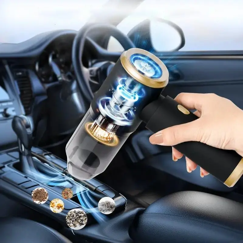 High Power Portable Mini Vacuum Cleaner, Cordless Strong Dual Purpose Blower/suction, Car and Home Use, Handheld Car Vacuum, Powerful Suction, High Attraction, Automobile Cleaner, Car Interior Cleaner, Car Cleaning Supplies
