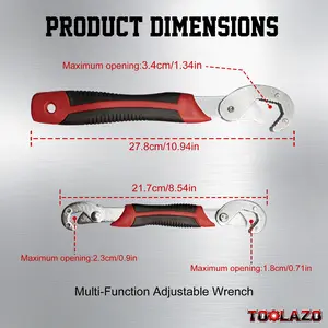Multifunctional Self-Locking Wrench Set 2PCS, Quick-Opening Flexible Pipe Wrench, Large and Double-Head Adjustable Spanner for Water Pipes, Nuts, Bolts, Garage and Household Repair