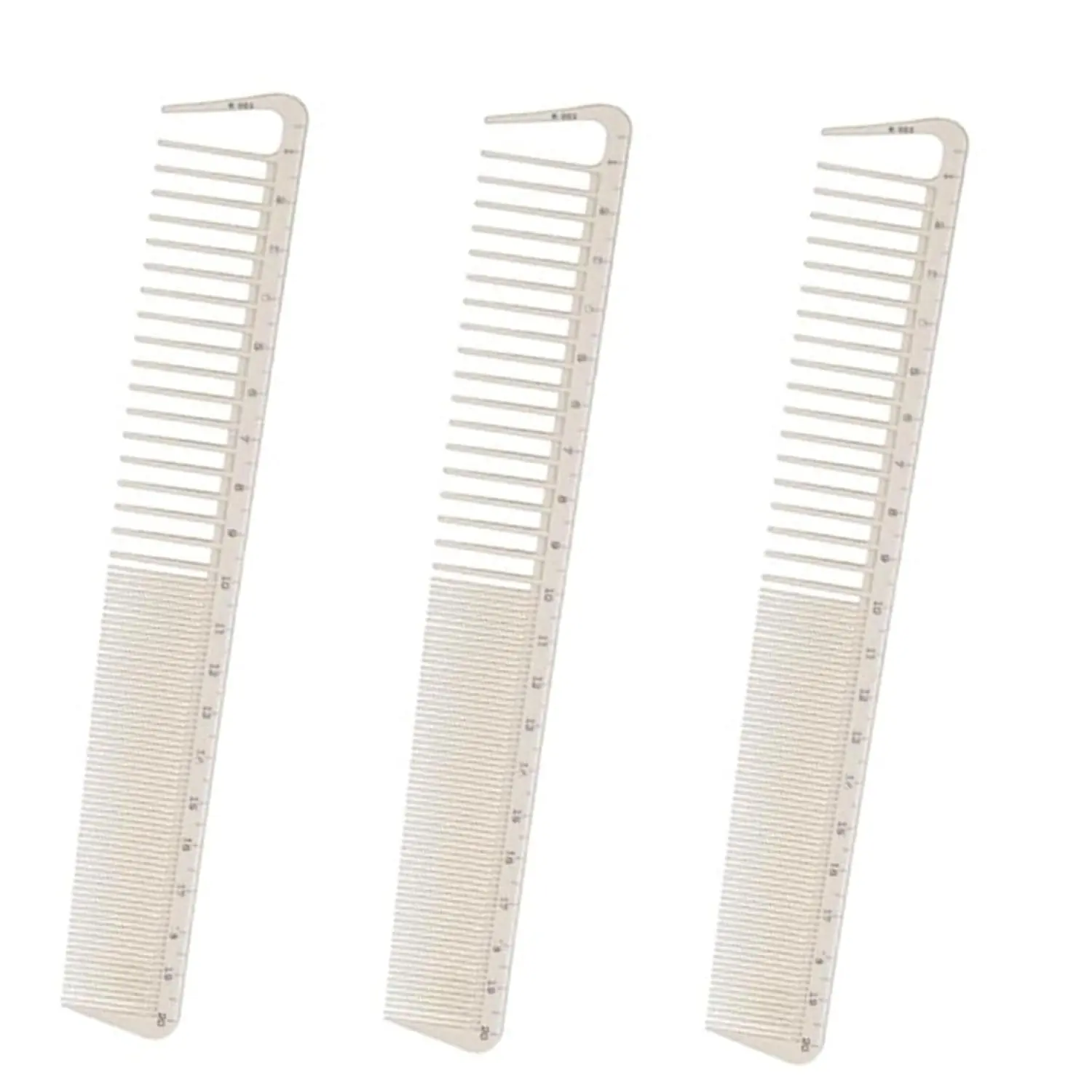 Ruler Hair Comb Set 3Pcs with Precise Measurements Portable Anti-Static Combs for Barber Styling Salon Use