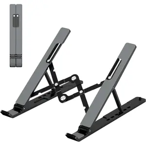 Adjustable Portable Laptop Stand, Foldable Ventilated Cooling Notebook Holder for 10-15.6” Laptops and Tablets