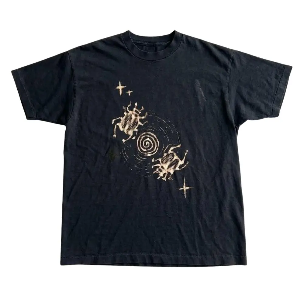 The Beetle Spiral Shirt, Celestial Bug Graphic Tee, Vintage Insect Lover T-Shirt, Vintage Nature Shirt, Gift for Men, Gift for Women, Crew Neck T-shirt, Trending T-shirt