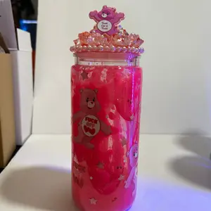 Pink Chaos Bear Acrylic Lava Tumbler 💖✨