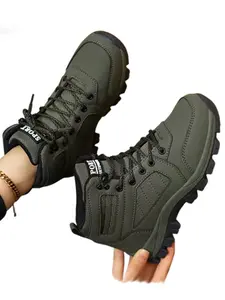 Women's Outdoor Hiking Casual Walking Shoes, Mid-Cut Thick Sole Design, Durable Comfortable, Ideal for Hiking and Weekend Outdoor Activities