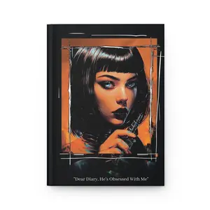 Futuristic Hardcover Journal, Dear diary, Matte Finish Notebook, Cyberpunk Art Journal, Gift for Writers, Cool Sketchbook, Aesthetic Diary