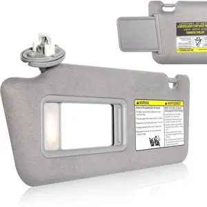 Left Driver Side Sun Visor Fits for Toyota Tacoma 2005-2015 Sunshade Car Sun Visor Replacement 7432004210B0 with Vanity Light/with Makeup Mirror