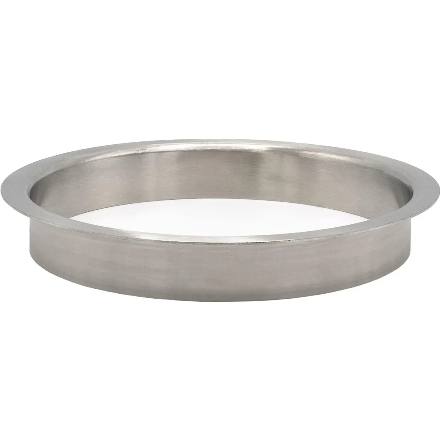 6" (Nominal) Diameter x 1" Height 304 Polished Stainless Steel Trash Grommets for Countertop Inserted Trash
