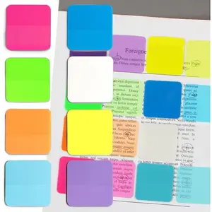 160 Sheets Transparent Sticky Notes - Colored, Clear,  Notepad - Adhesive Memo Pads for Annotating Books & School Supplies