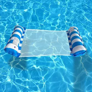 Swimming Pool Float Bed, Inflatable Foldable Striped Swimming Buoy, Party Supplies, Beach Sand Gear, Ideal for Pool Parties