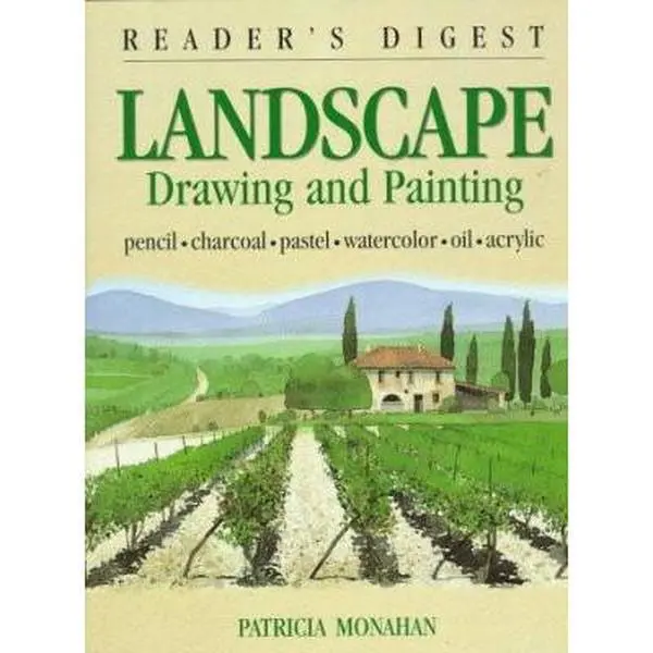 Used Hardcover Book - Landscape Drawing and Painting Tutorial by Patricia Monahan, English, Good Condition, 2.09 lb, Reader's Digest, Sample Exercises Focused on Color and Composition