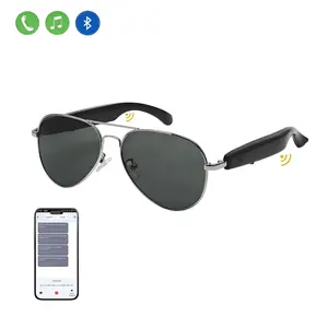 Smart Glasses, Bluetooth Sunglasses, Hands-Free Calling, with UV400 Polarized Lenses, Stereo Audio Wireless Headphones for Cycling, Running & Hiking