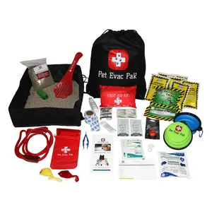 Pet Evac Pak Cat Emergency Kit in a Cinch Bag - Perfect for Traveling with Your Cat