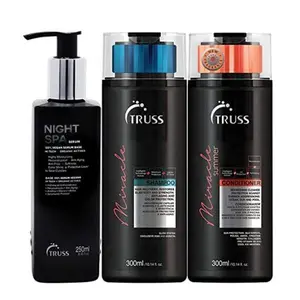 Truss Night Spa Serum Bundle with Miracle Shampoo & Miracle Summer Conditioner