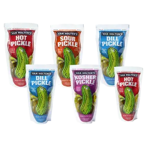 Van Holten's Pickles - Variety Pickle-In-A-Pouch Sampler - 6 Pack Snacks Pickled Ginger Flavor