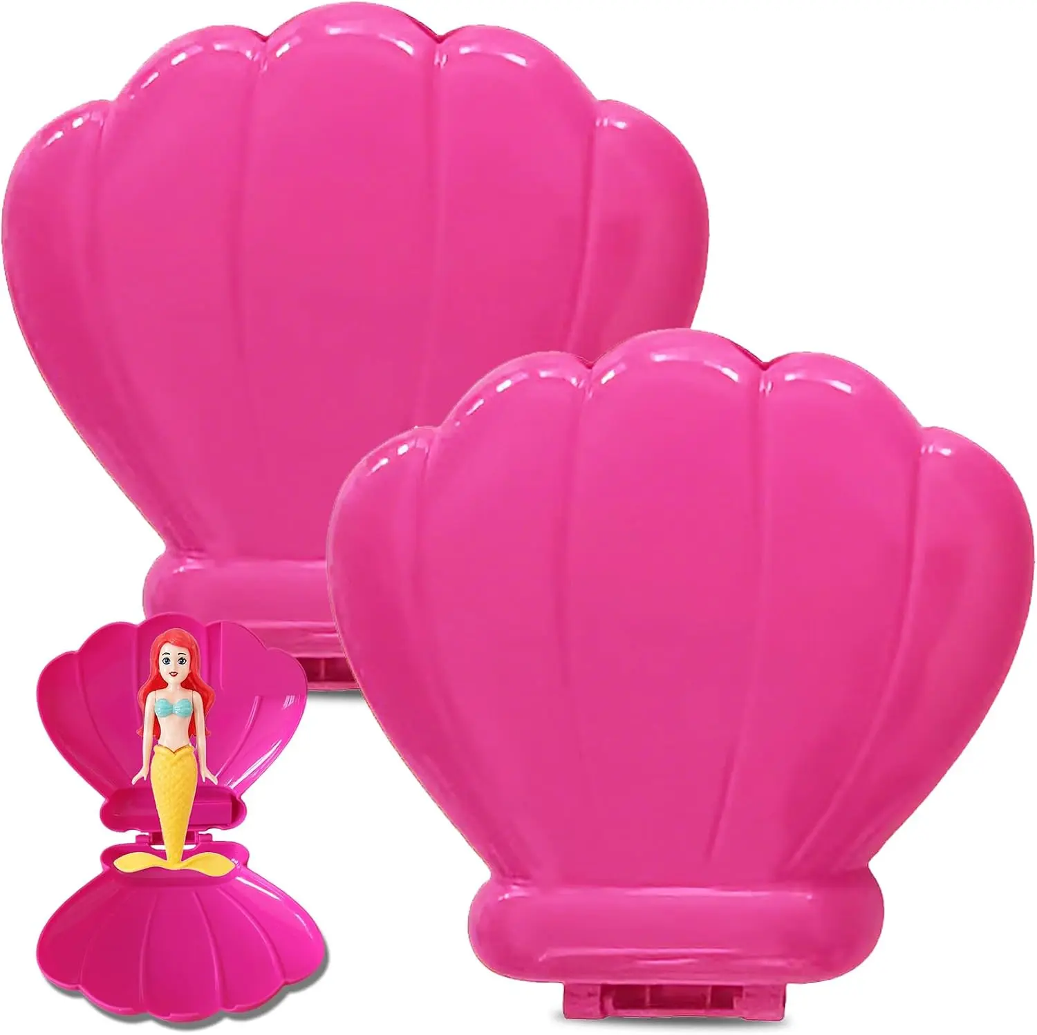 2 Pack Mermaid Pool Diving Toys with Shell Case for Kids