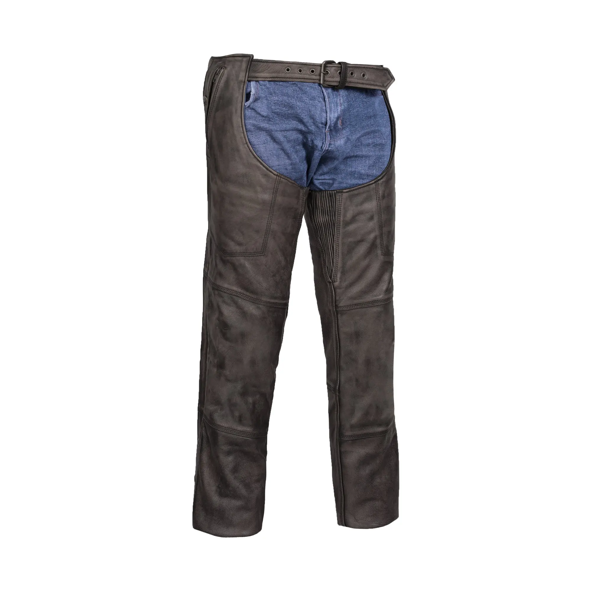 Iron Maverick Unisex Motorcycle Leather Chaps