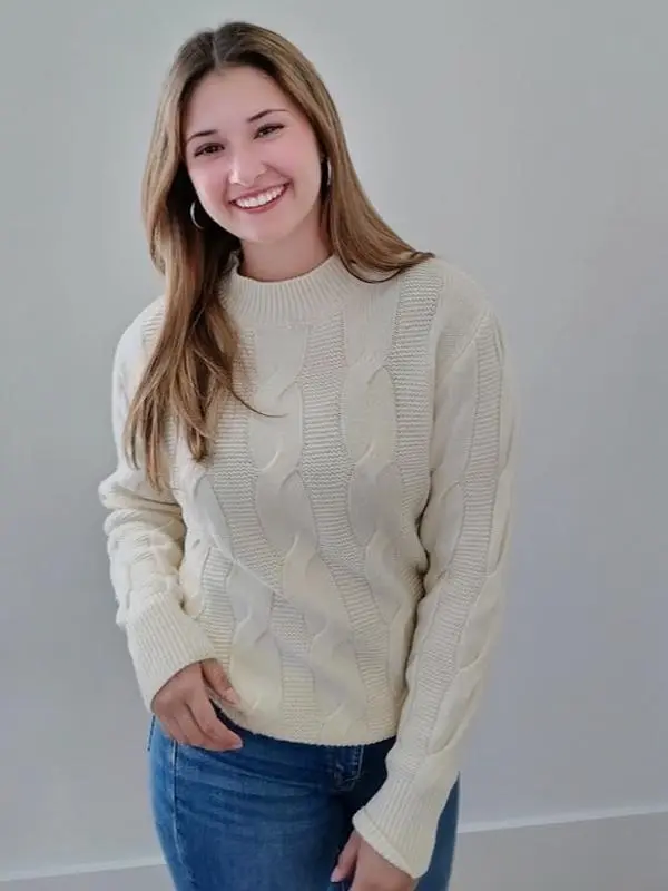 100% Wool Cream Complex Sweater
