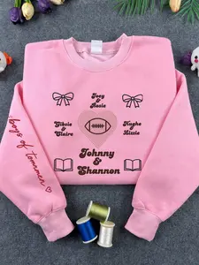 Johnny & Shannon Embroidered Sweatshirt, Boys of Tommen Inspired Bookish Gift, Coquette Reader Crewneck