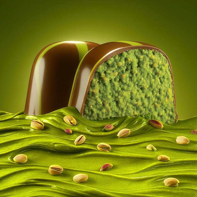 Fiorella Dubai Chocolate Truffles Gift Box, Milk Chocolate with Pistachio, Butter & Crispy Kataifi, 24-Piece Box, Christmas Chocolate Candy